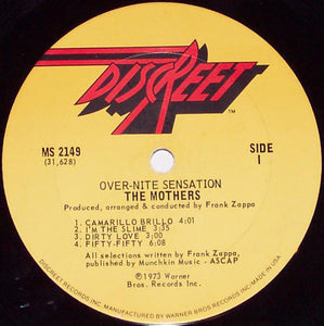 The Mothers : Over-Nite Sensation (LP, Album, Gat)
