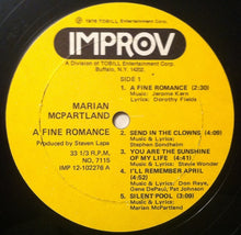 Load image into Gallery viewer, Marian McPartland : A Fine Romance (LP)
