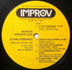 Marian McPartland : A Fine Romance (LP)