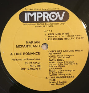 Marian McPartland : A Fine Romance (LP)