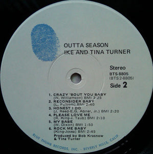 Ike And Tina Turner* : Outta Season (LP, Album, RE, Gat)