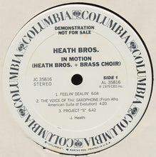 Load image into Gallery viewer, Heath Bros. Plus Brass Choir Featuring Stanley Cowell* : In Motion (LP, Album, Promo)
