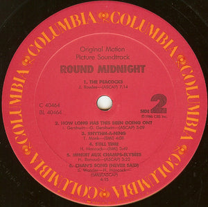 Herbie Hancock, Various : Round Midnight - Original Motion Picture Soundtrack (LP, Album, Car)