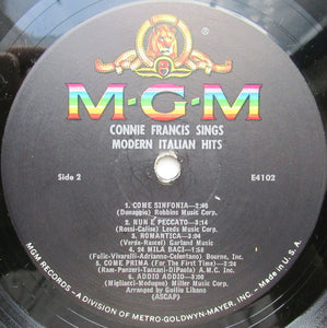 Connie Francis : Connie Francis Sings Modern Italian Hits (LP, Album, Mono)
