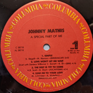 Johnny Mathis : A Special Part Of Me (LP, Album)