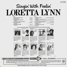 Load image into Gallery viewer, Loretta Lynn : Singin&#39; With Feelin&#39; (LP, Glo)
