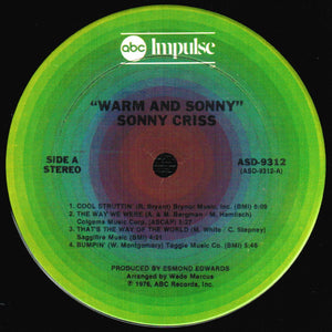 Sonny Criss : Warm & Sonny (LP, Album)