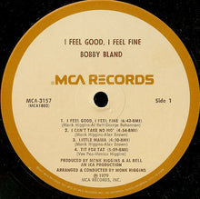 Laden Sie das Bild in den Galerie-Viewer, Bobby Bland : I Feel Good, I Feel Fine (LP, Album)
