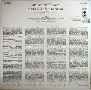 Judy Holliday, Betty Comden And Adolph Green, Jule Styne : Bells Are Ringing (LP, Album, Mono)