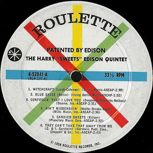 The Harry "Sweets" Edison Quintet : Patented By Edison (LP, Album, Mono)