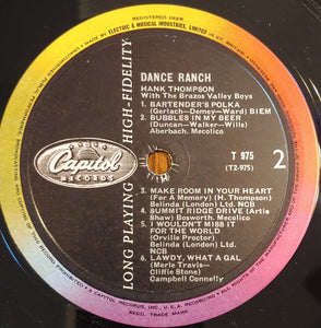 Hank Thompson With the Brazos Valley Boys* : Dance Ranch (LP, Mono, UK )