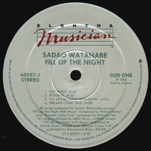 Sadao Watanabe : Fill Up The Night (LP, Album, Spe)