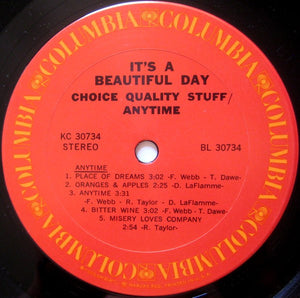 It's A Beautiful Day : Choice Quality Stuff / Anytime (LP, Album, Ter)