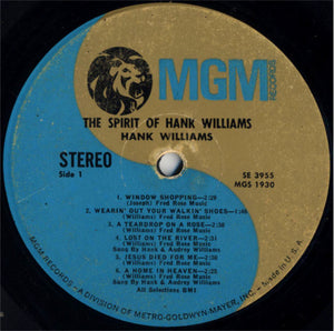 Hank Williams : The Spirit Of Hank Williams (LP, Album)