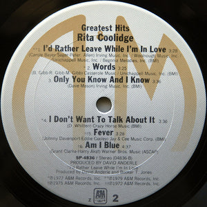 Rita Coolidge : Greatest Hits (LP, Comp, San)