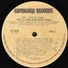 Laden Sie das Bild in den Galerie-Viewer, The Allman Brothers Band : Win, Lose Or Draw (LP, Album, Ter)
