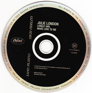 Julie London : Lonely Girl / Make Love To Me (CD, Comp, RM)