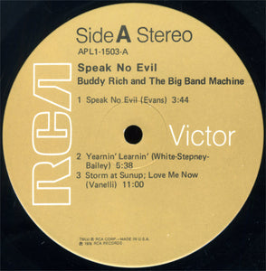 Buddy Rich And The Big Band Machine : Speak No Evil (LP, Album)