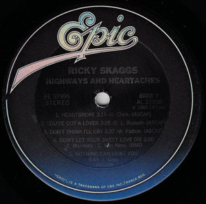 Ricky Skaggs : Highways & Heartaches (LP, Album, Car)