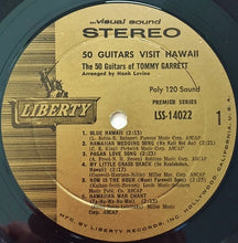 Laden Sie das Bild in den Galerie-Viewer, The 50 Guitars Of Tommy Garrett : 50 Guitars Visit Hawaii (LP, Album, RE)
