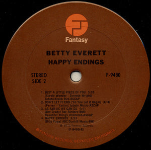 Betty Everett : Happy Endings (LP, Album)
