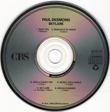 Laden Sie das Bild in den Galerie-Viewer, Paul Desmond : Skylark (CD, Album, RE, RM)
