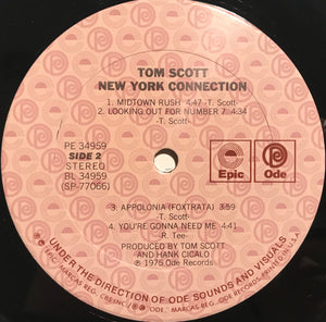 Tom Scott : New York Connection (LP, Album, RE, Car)