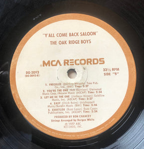 The Oak Ridge Boys : Y'All Come Back Saloon (LP, Album, RE, Tan)