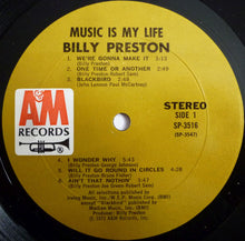 Load image into Gallery viewer, Billy Preston : Music Is My Life (LP, Album, Mon)
