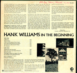 Hank Williams : In The Beginning (LP, Comp)