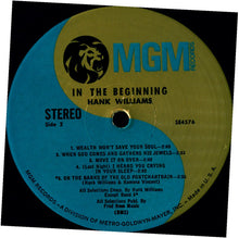 Laden Sie das Bild in den Galerie-Viewer, Hank Williams : In The Beginning (LP, Comp)
