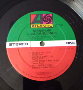 Graham Nash : Songs For Beginners (LP, Album, Club, PR )
