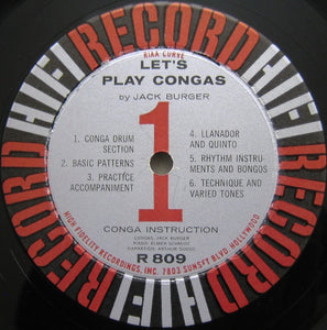Jack Burger : Let's Play Congas (LP, Album, Mono)