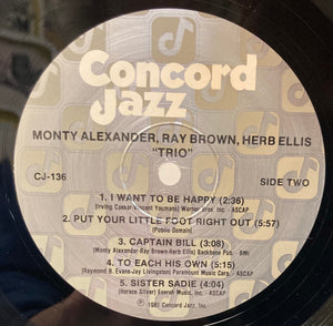 Monty Alexander / Ray Brown / Herb Ellis : Trio (LP, Album)