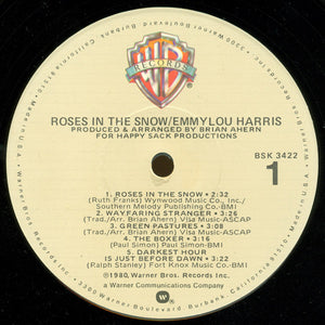 Emmylou Harris : Roses In The Snow (LP, Album, Jac)