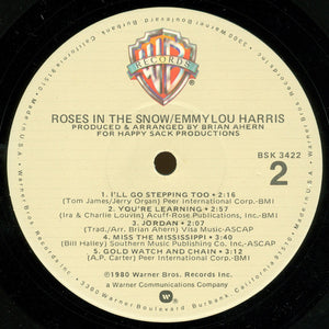 Emmylou Harris : Roses In The Snow (LP, Album, Jac)