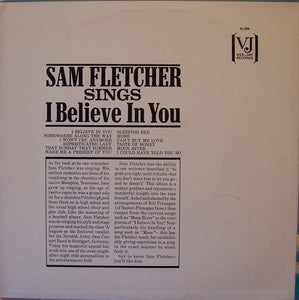 Sam Fletcher : Sings I Believe In You (LP, Album, Mon)