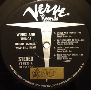 Johnny Hodges / Wild Bill Davis : Wings & Things (LP, Album)