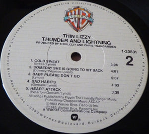 Thin Lizzy : Thunder And Lightning (LP, Album)