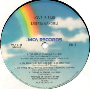Barbara Mandrell : Love Is Fair (LP, Album, Pin)