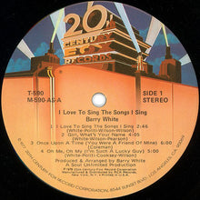 Load image into Gallery viewer, Barry White : I Love To Sing The Songs I Sing (LP, Album)
