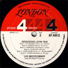 Laden Sie das Bild in den Galerie-Viewer, Los Machucambos : Percussive Latin Trio (LP, Album, Gat)
