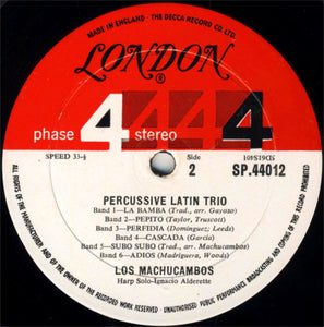 Los Machucambos : Percussive Latin Trio (LP, Album, Gat)