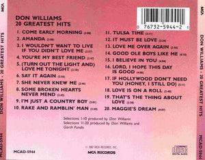 Don Williams (2) : 20 Greatest Hits (CD, Comp, RM)