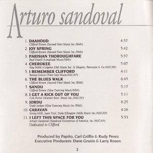 Arturo Sandoval : I Remember Clifford (CD, Album)