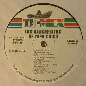 Los Rancheritos Del Topo Chico : 15 Exitazos! (LP)