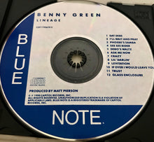 Laden Sie das Bild in den Galerie-Viewer, Benny Green : Lineage (CD, Album)
