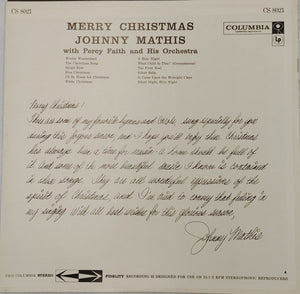 Johnny Mathis : Merry Christmas (LP, Album, RE, Ter)