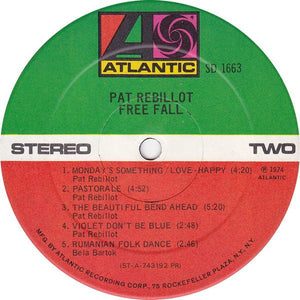 Pat Rebillot : Free Fall (LP, Album, PR )