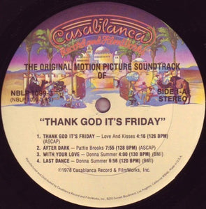 Various : Thank God It's Friday (The Original Motion Picture Soundtrack) (2xLP, Album, 2nd + 12", S/Sided, 2nd)